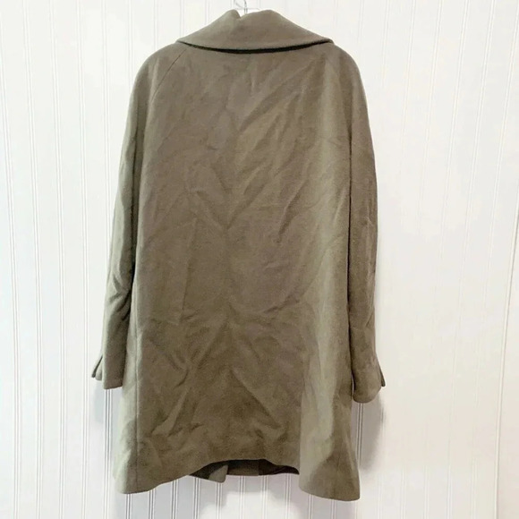 CINZIA ROCCA Size 12 Classic Long-sleeve Wool Coat In Taupe - Picture 5 of 5